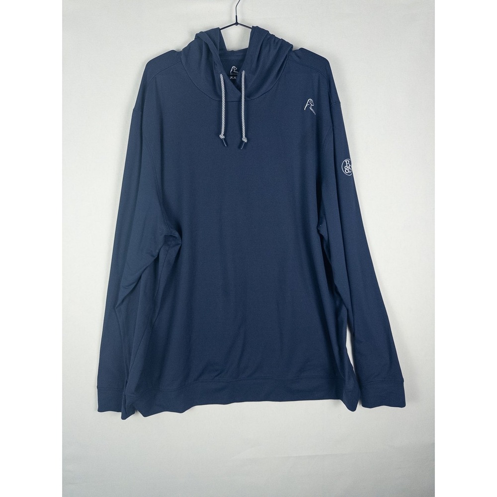 Rhoback Embroidered Logo Hoodie Pullover Mens XXL Navy Blue Golf
